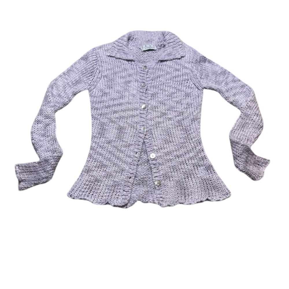 ✨‎ Real Comfort Lavender Knit Button Front Cardigan Sweater Size Small ✨